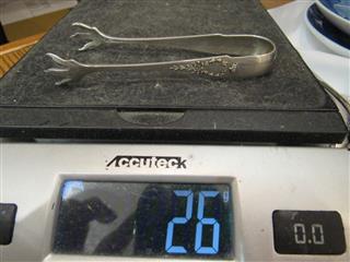 VINTAGE LOT OF 10 STERLING SILVER SERV PCS.  126 GRAMS TOTAL